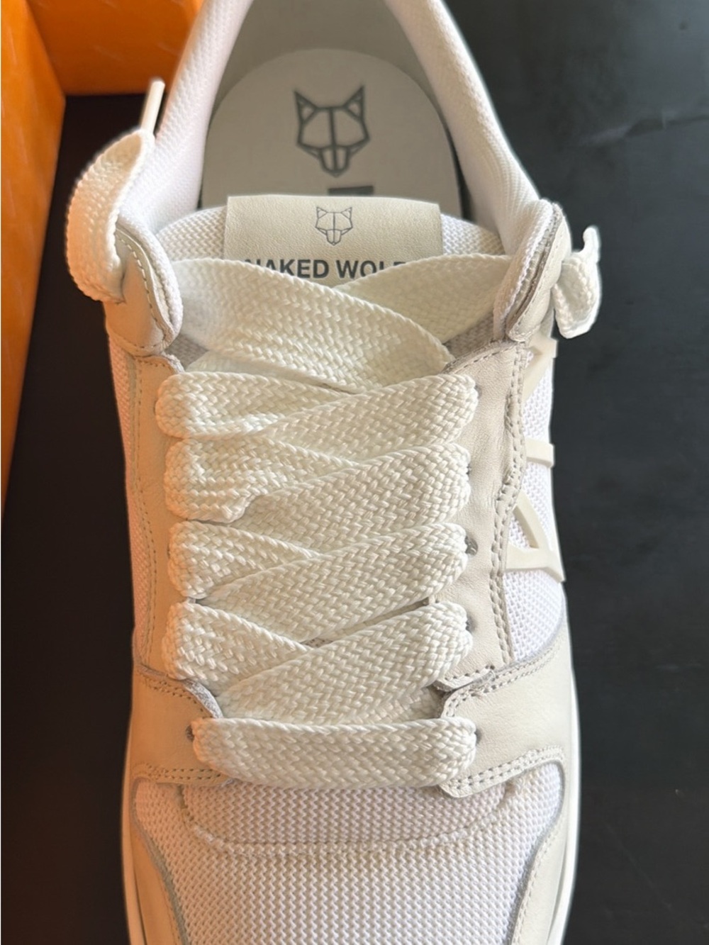 Naked Wolfe Triple White Mesh Sneaker